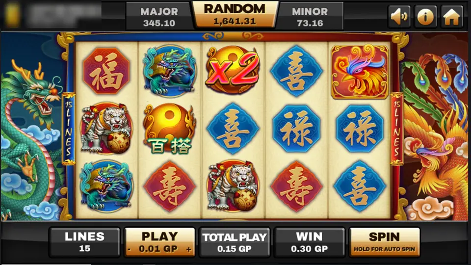 Archer reels with an x2 yin-yang wild on reel 3, a phoenix on reel 5 and a 0.30 GP win