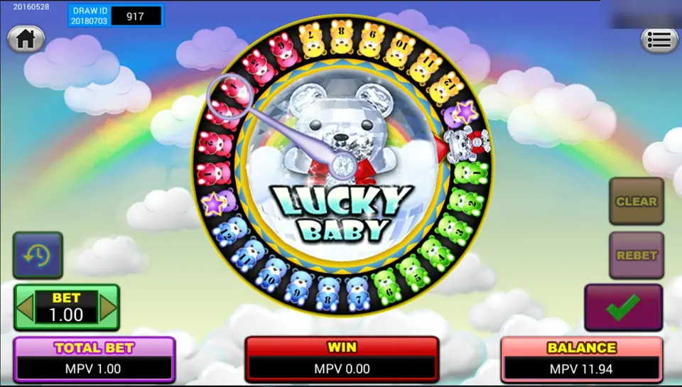 Lucky Baby Mul wheel during draw 917 with a total bet of MPV 1.00
