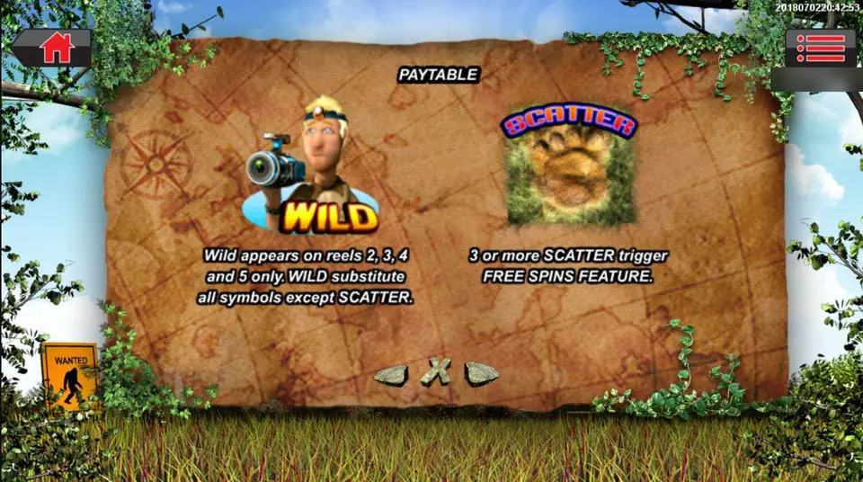 Mr Big Foot wild and scatter: the explorer with his camera and the footprint